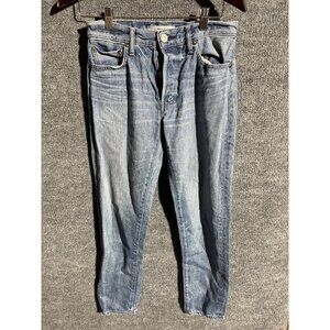 MOUSSY VINTAGE Jeans Womens 31 Light Wash Blue Slim Skinny Distressed Denim